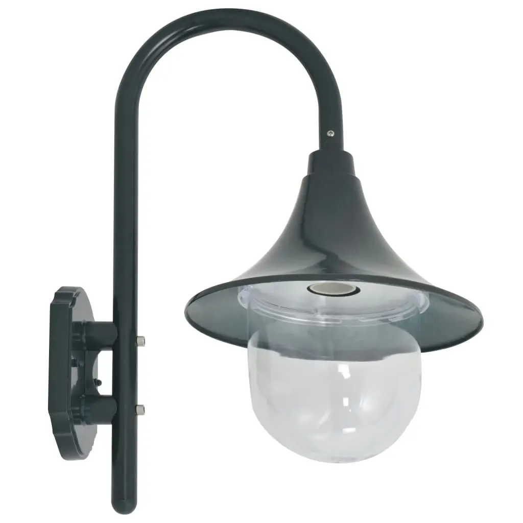 Garden Wall Lamp E27 42 cm Aluminium Dark Green 44219