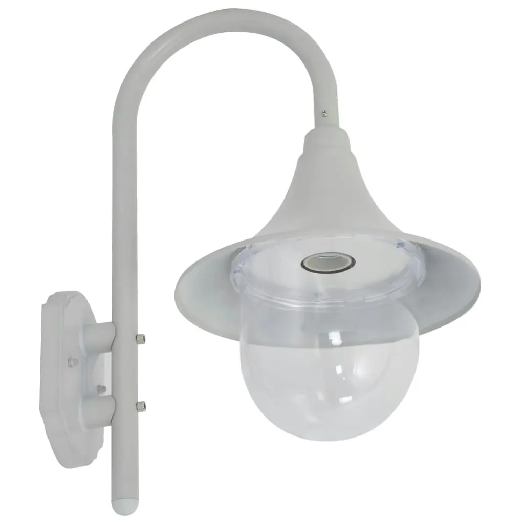 Garden Wall Lamp E27 42 cm Aluminium White 44212