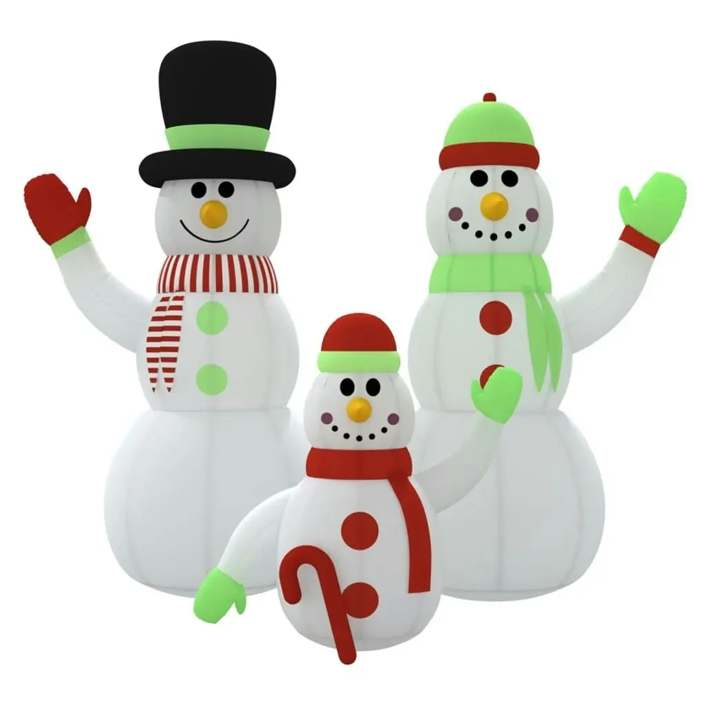 Inflatable Snowman Family with LEDs 500 cm 345389