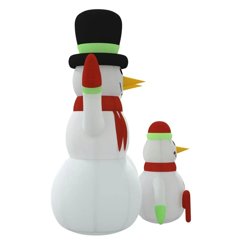 Inflatable Snowman Family with LEDs 500 cm 345389