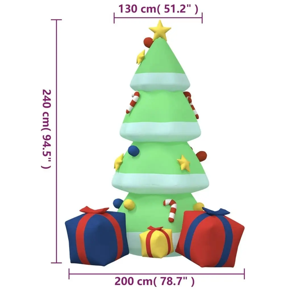 Inflatable Christmas Tree with LEDs 240 cm 345294