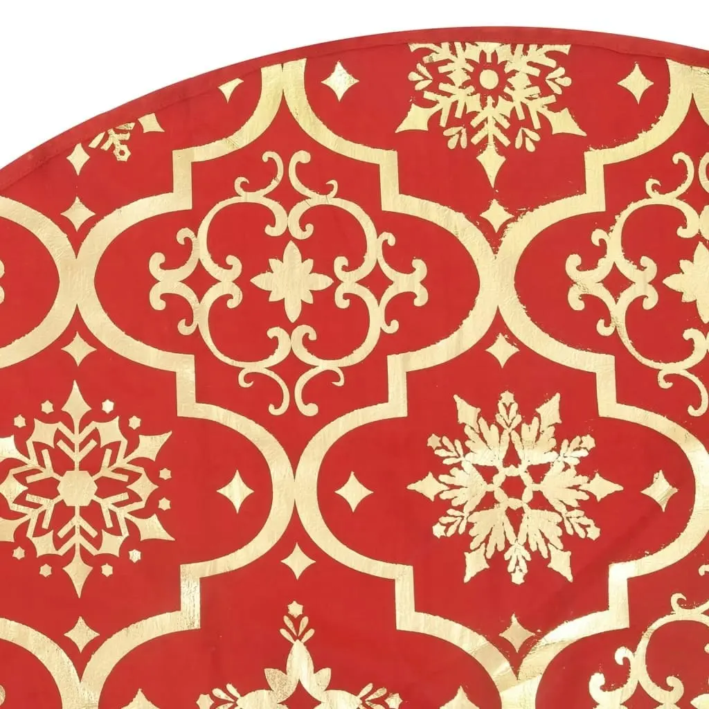 Luxury Christmas Tree Skirt with Sock Red 90 cm Fabric 330275