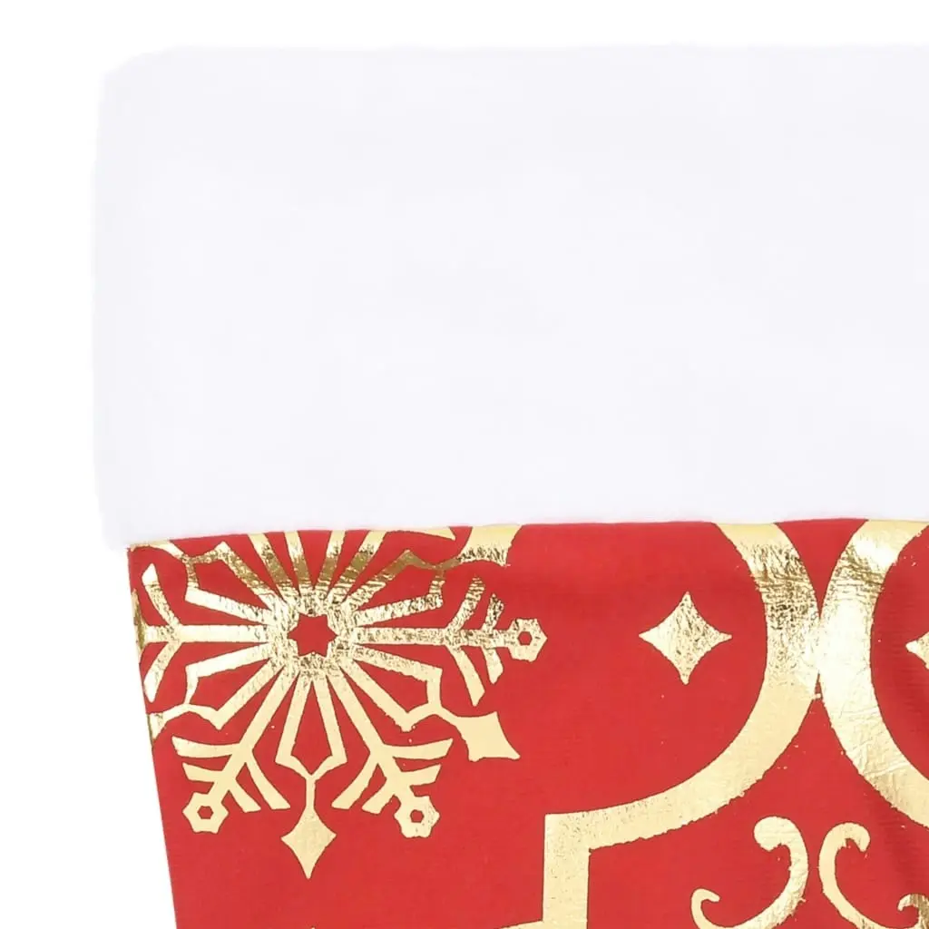 Luxury Christmas Tree Skirt with Sock Red 90 cm Fabric 330275