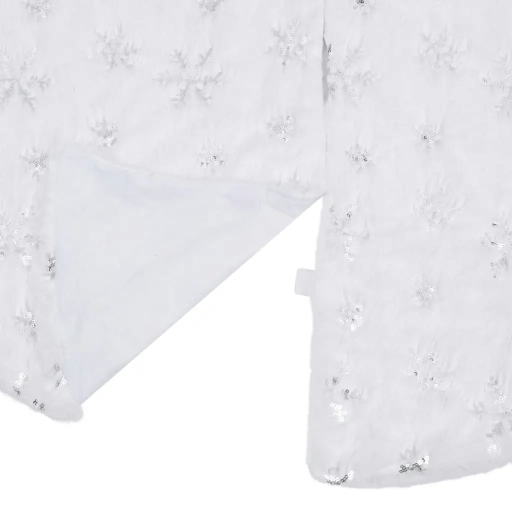 Luxury Christmas Tree Skirt White 122 cm Faux Fur 330273