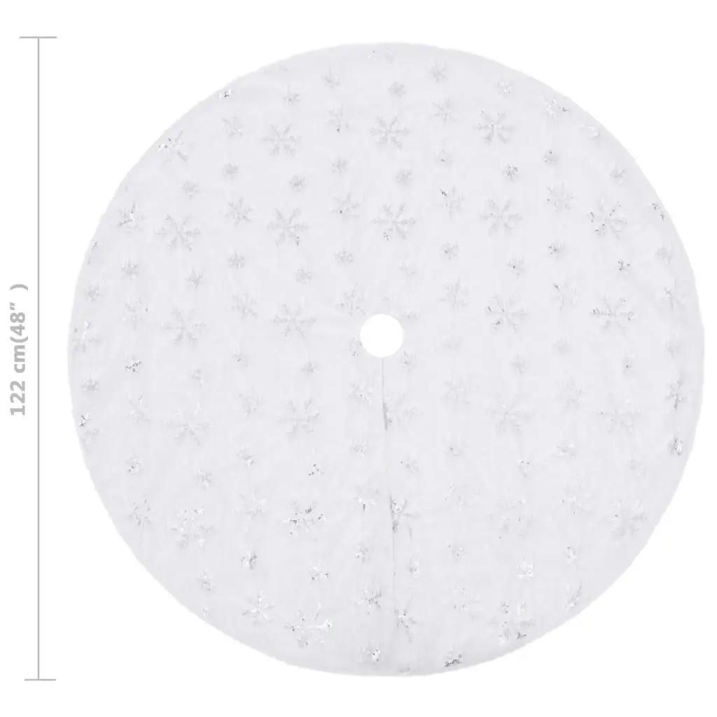 Luxury Christmas Tree Skirt White 122 cm Faux Fur 330273