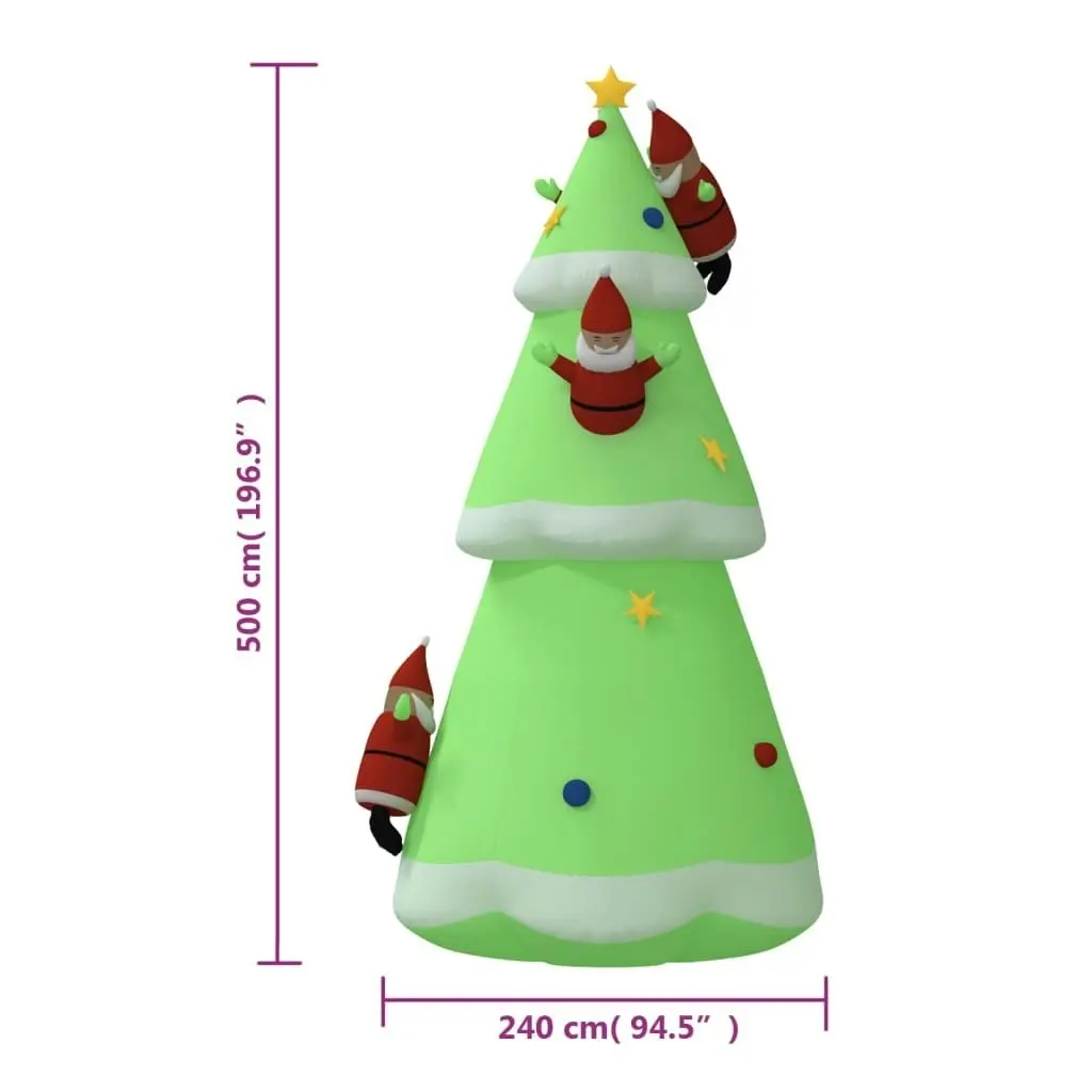 Inflatable Christmas Tree with LEDs 500cm 345295