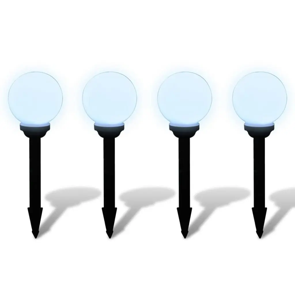 Outdoor Pathway Lamps 4 pcs LED 15 cm with Ground Spike 40863