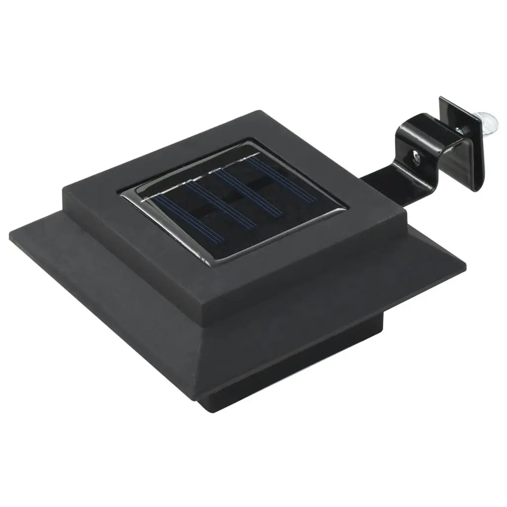 Outdoor Solar Lamps 6 pcs LED Square 12 cm Black 44468