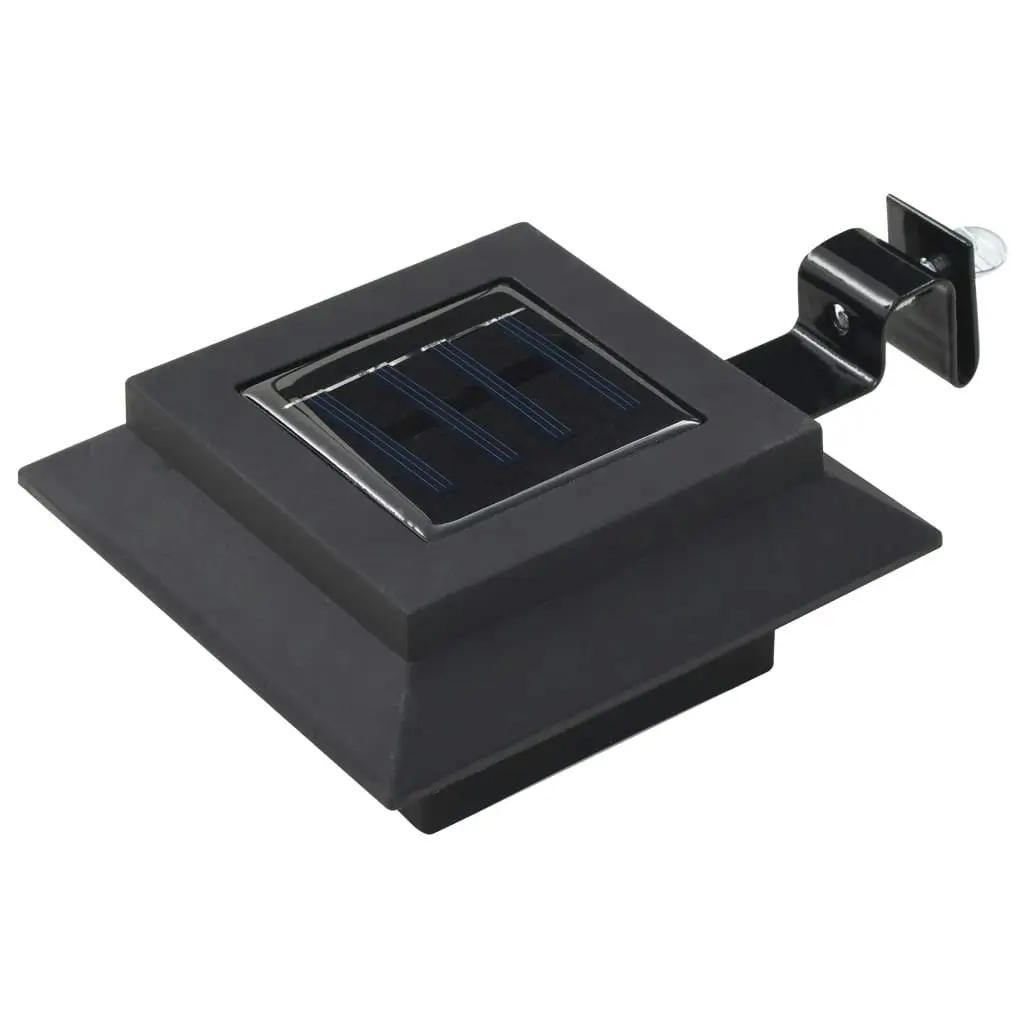 Outdoor Solar Lamps 12 pcs LED Square 12 cm Black 277136