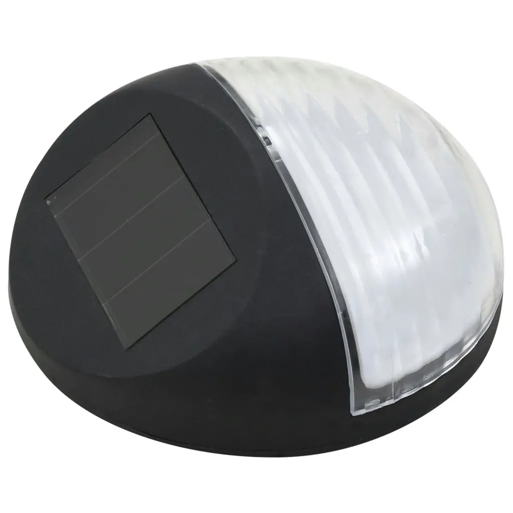 Outdoor Solar Wall Lamps LED 24 pcs Round Black 277139