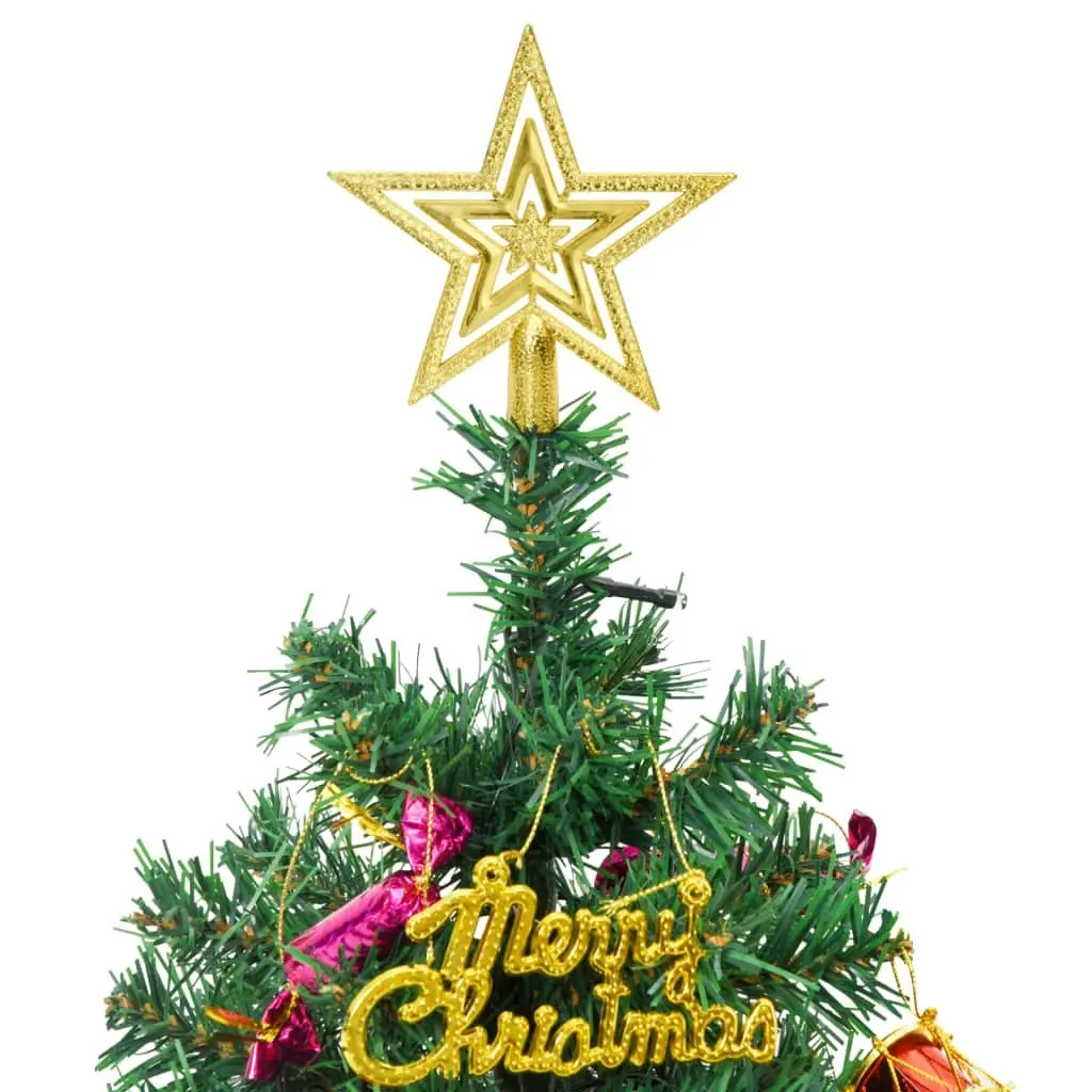 Mini Artificial Pre-lit Christmas Tree with 30 LEDs Green 60 cm 357768