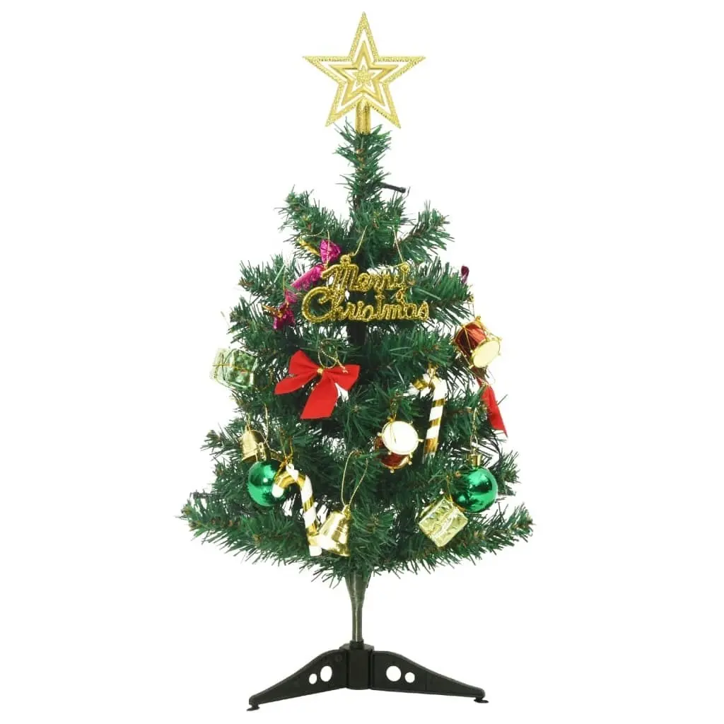 Mini Artificial Pre-lit Christmas Tree with 30 LEDs Green 60 cm 357768