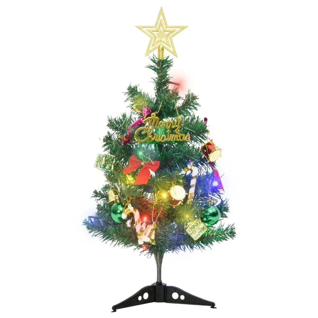 Mini Artificial Pre-lit Christmas Tree with 30 LEDs Green 60 cm 357768