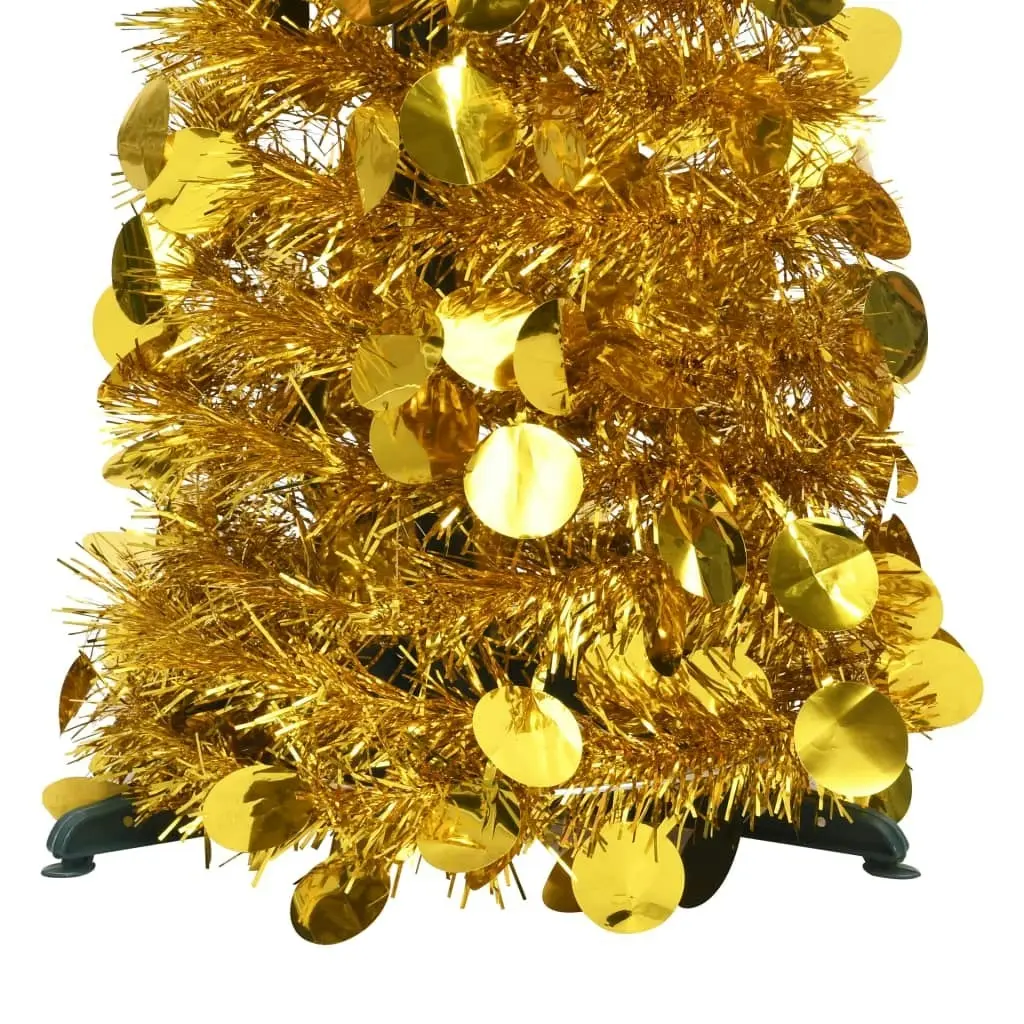 Pop-up Artificial Christmas Tree Gold 150 cm PET 320983