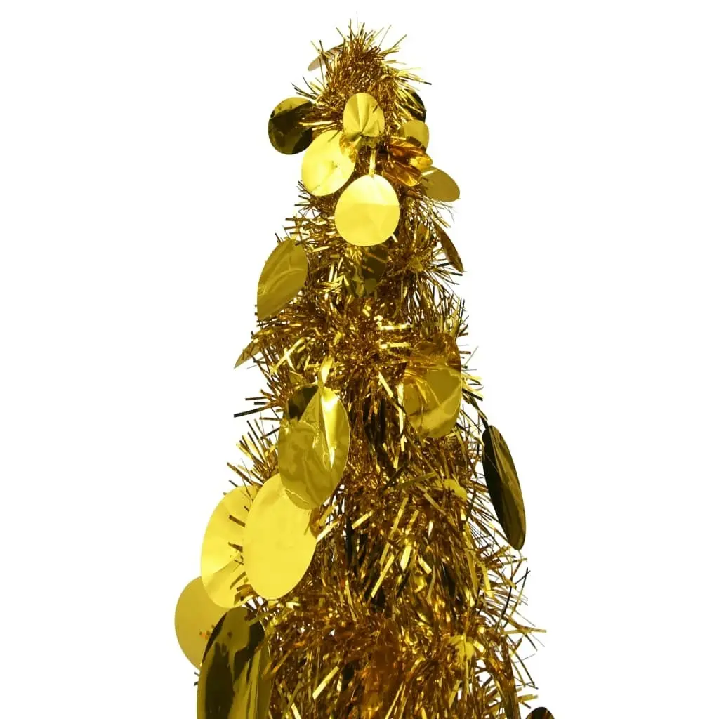 Pop-up Artificial Christmas Tree Gold 120 cm PET 320982