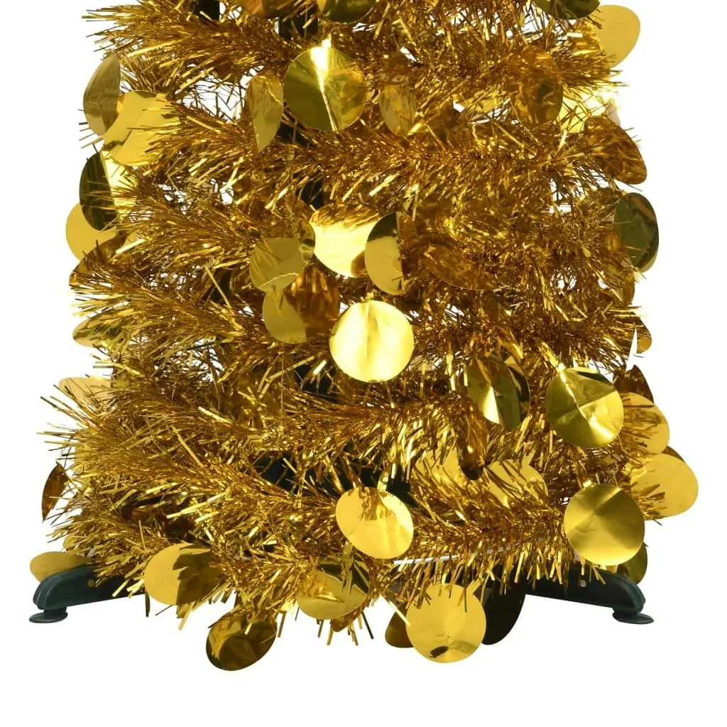 Pop-up Artificial Christmas Tree Gold 120 cm PET 320982