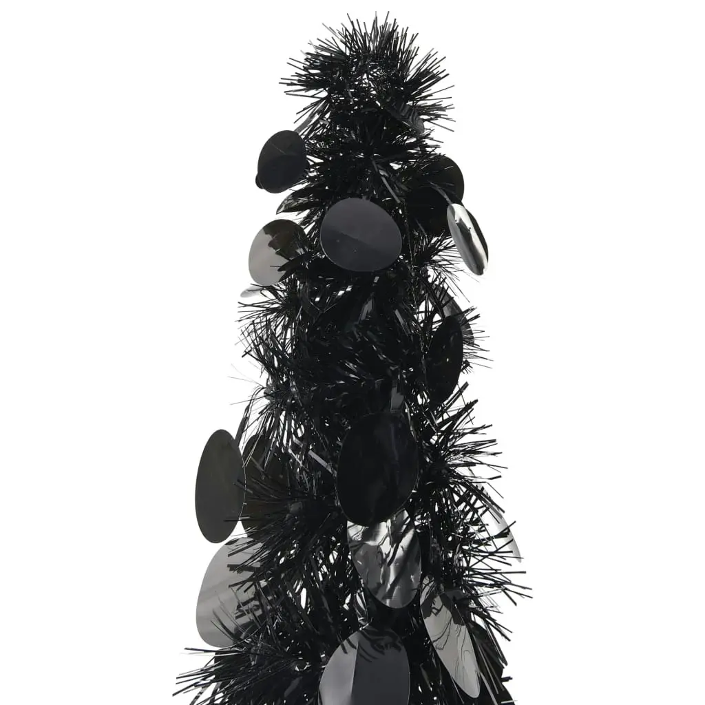 Pop-up Artificial Christmas Tree Black 180 cm PET 320987