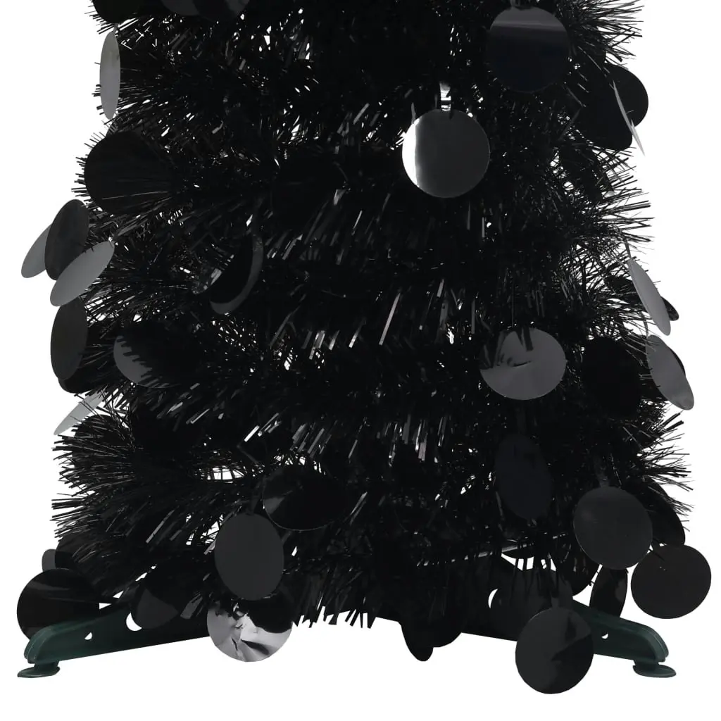 Pop-up Artificial Christmas Tree Black 180 cm PET 320987