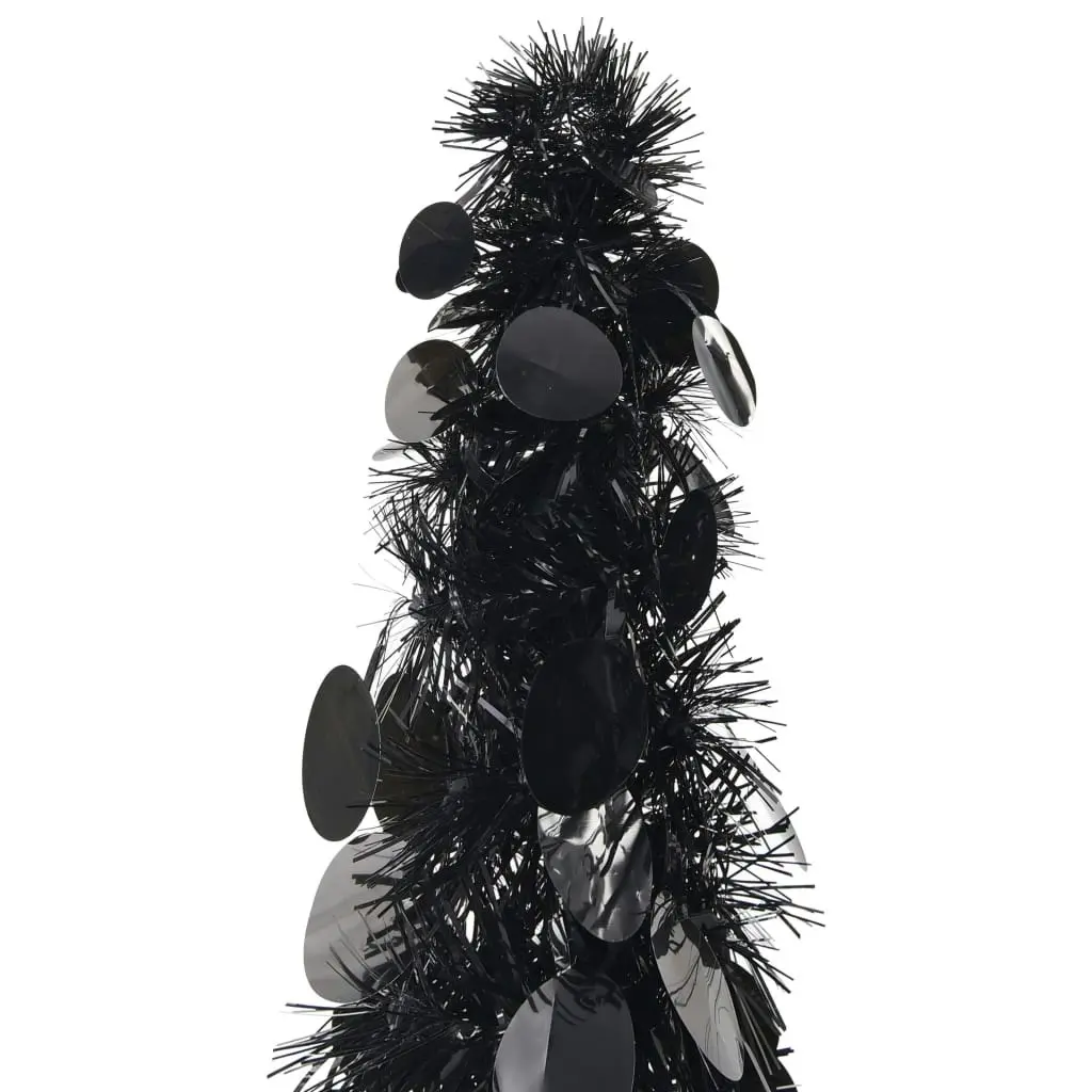 Pop-up Artificial Christmas Tree Black 150 cm PET 320986