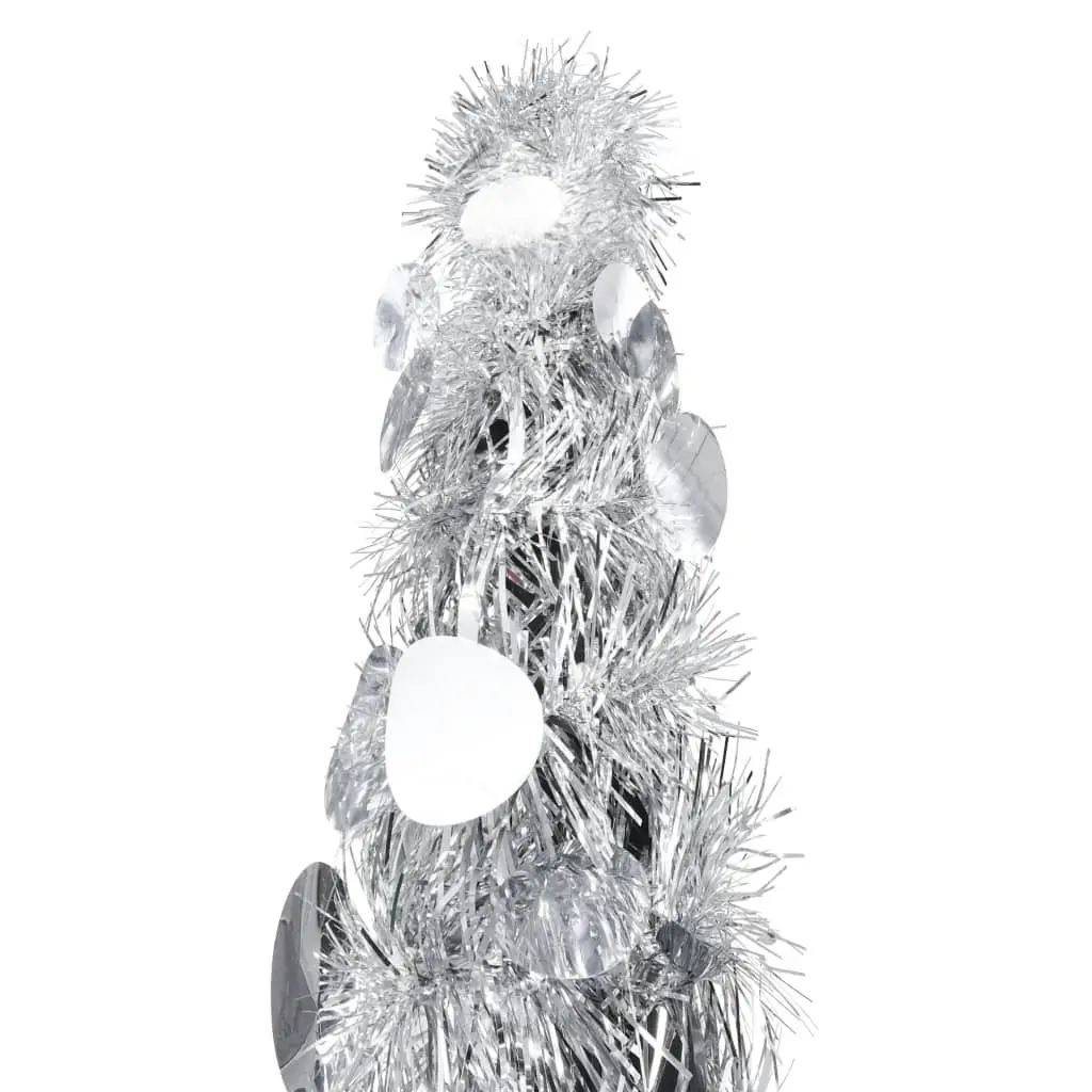 Pop-up Artificial Christmas Tree Silver 180 cm PET 320993