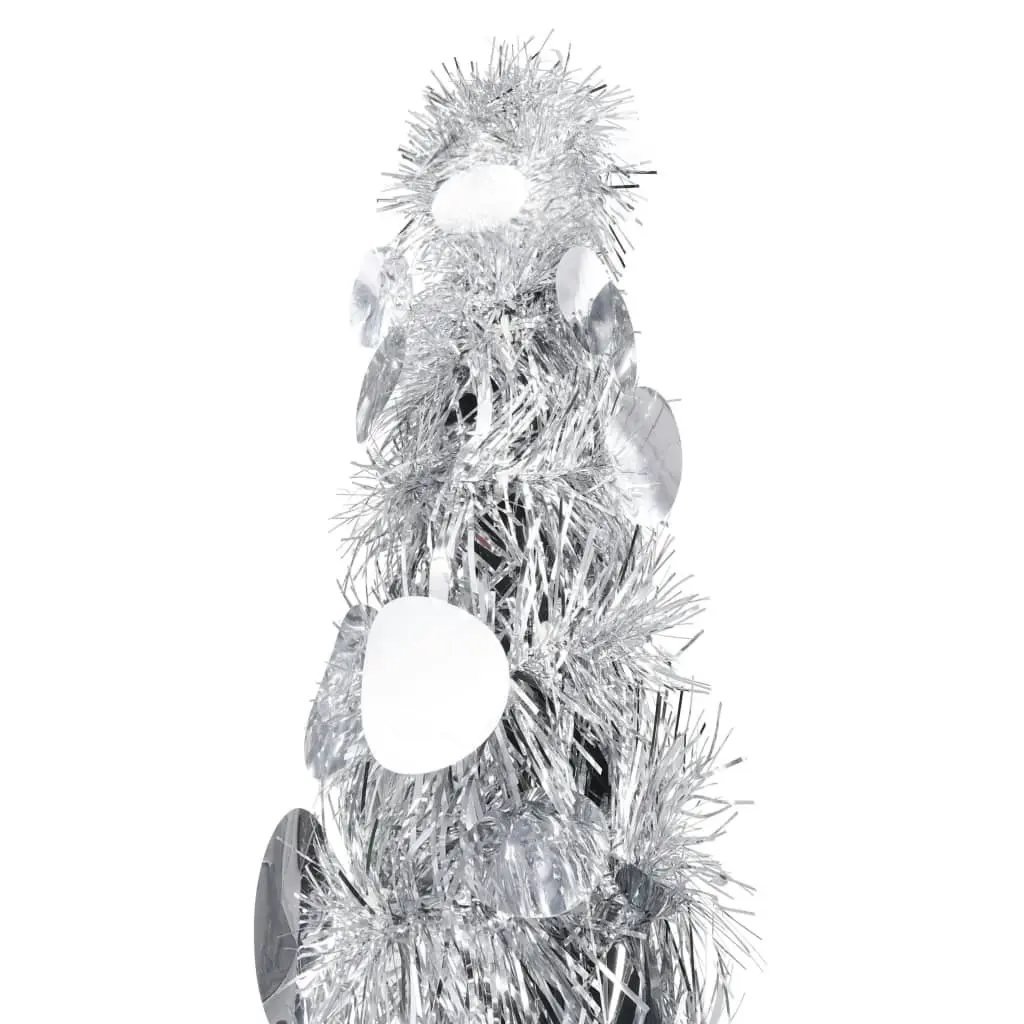 Pop-up Artificial Christmas Tree Silver 150 cm PET 320992