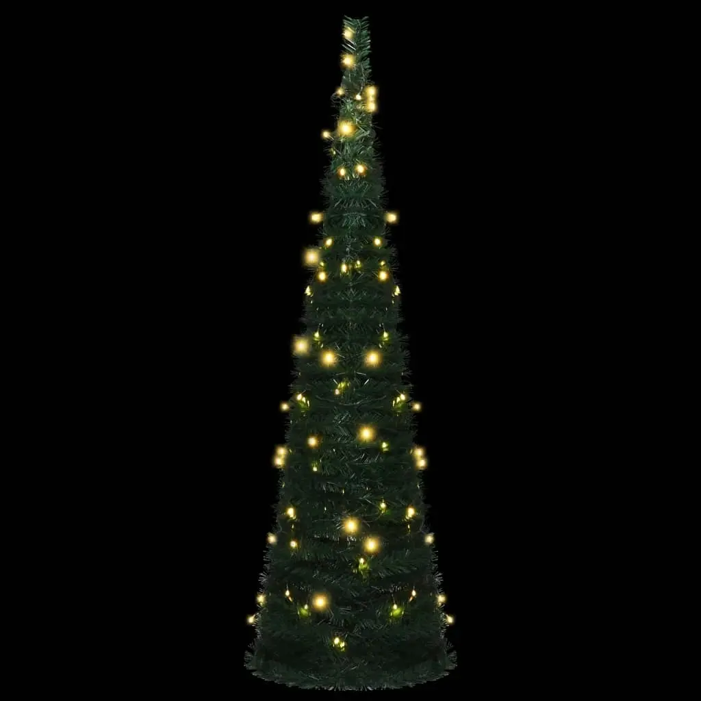 Pop-up String Artificial Pre-lit Christmas Tree Green 150 cm 321523