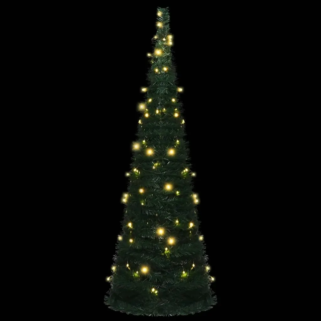 Pop-up String Artificial Pre-lit Christmas Tree Green 180 cm 321524