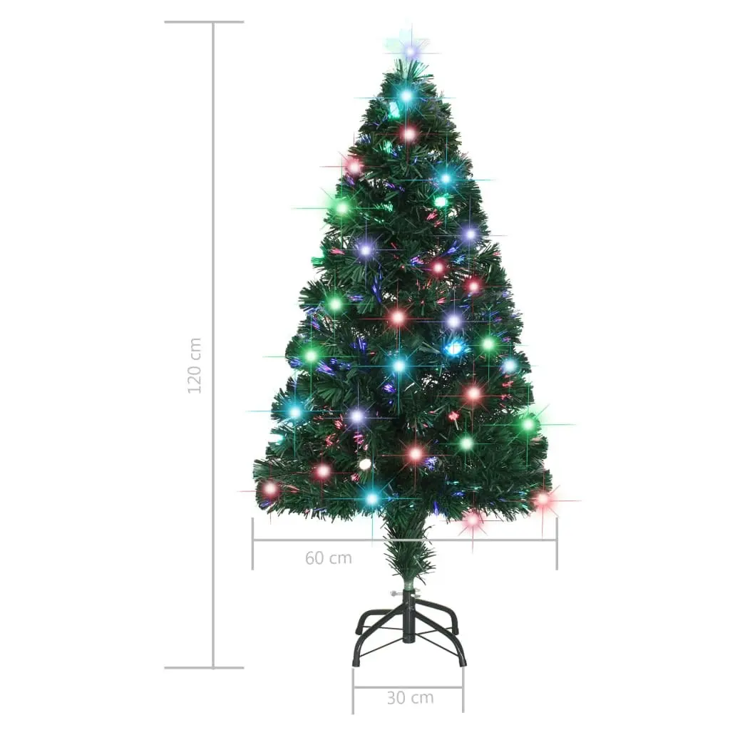 Pre-lit Christmas Tree with Stand 120 cm Fibre Optic 329072