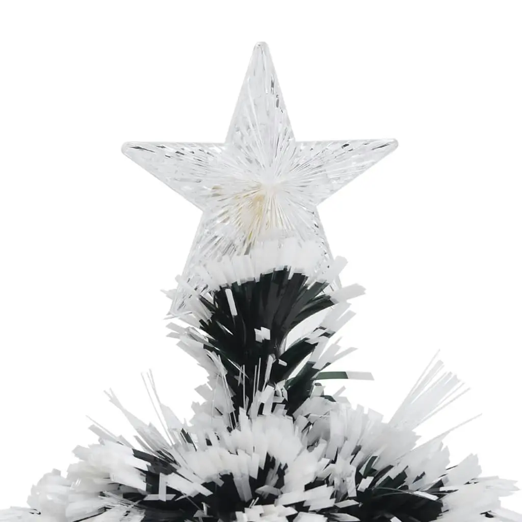 Pre-lit Christmas Tree Green and White 64 cm Fibre Optic 329065