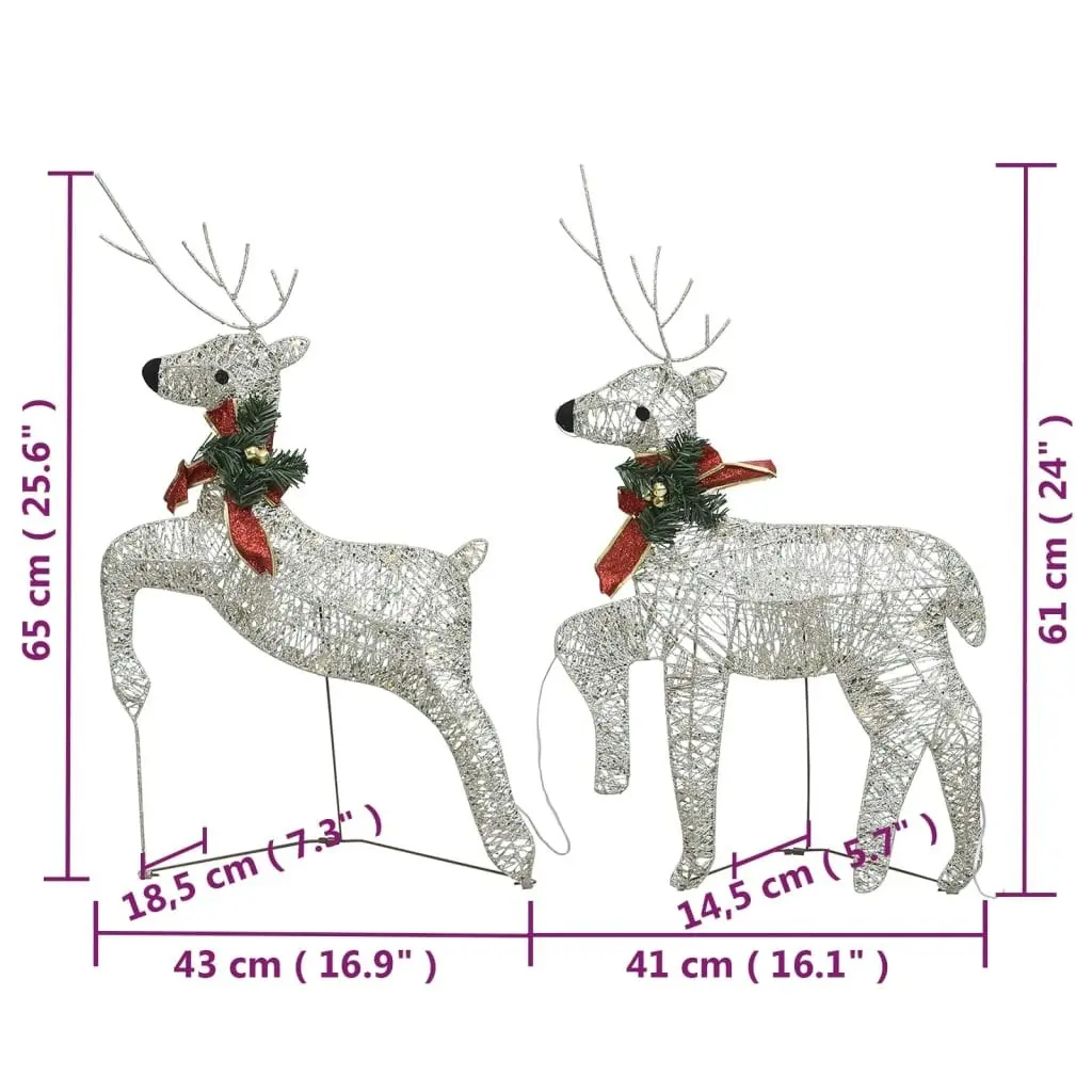 Reindeer & Sleigh Christmas Decoration 140 LEDs Outdoor Gold 3100430