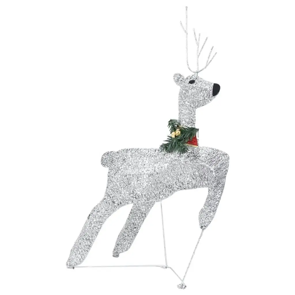 Reindeer & Sleigh Christmas Decoration 100 LEDs Outdoor Silver 329832