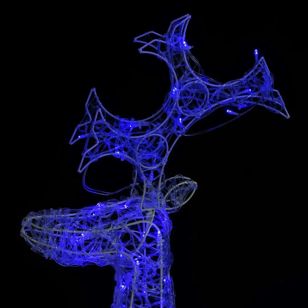 Reindeer Christmas Decoration 90 LEDs 60x16x100 cm Acrylic 329779