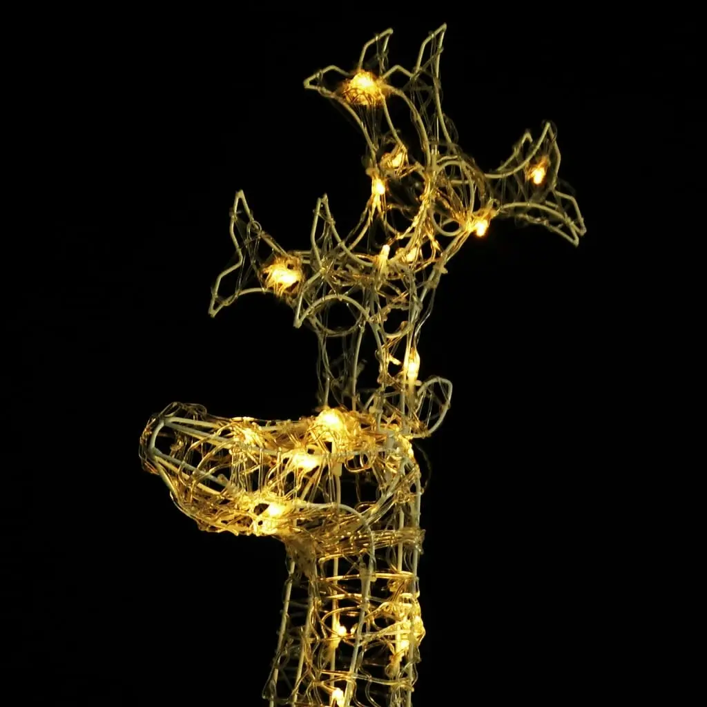 Reindeer Christmas Decoration 90 LEDs 60x16x100 cm Acrylic 329777