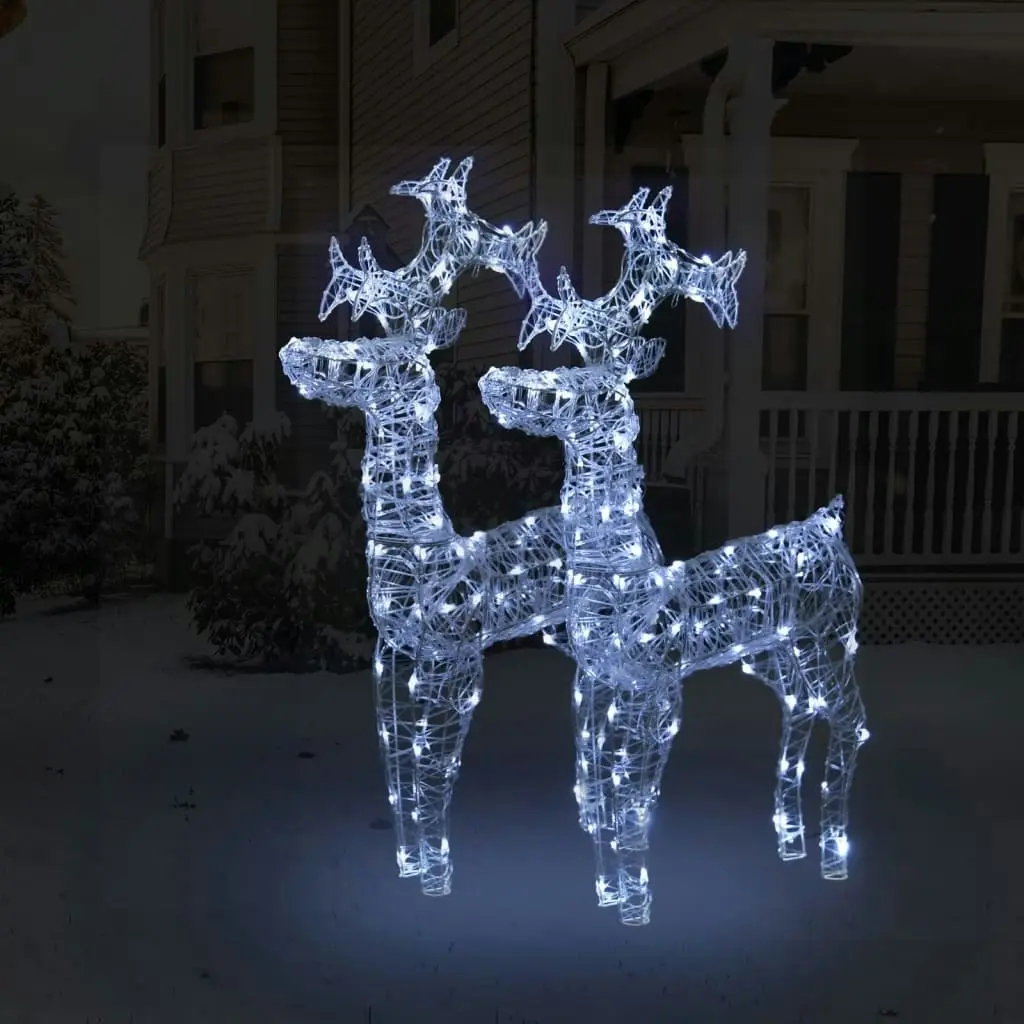 Reindeer Christmas Decorations 2 pcs 60x16x100 cm Acrylic 3154336