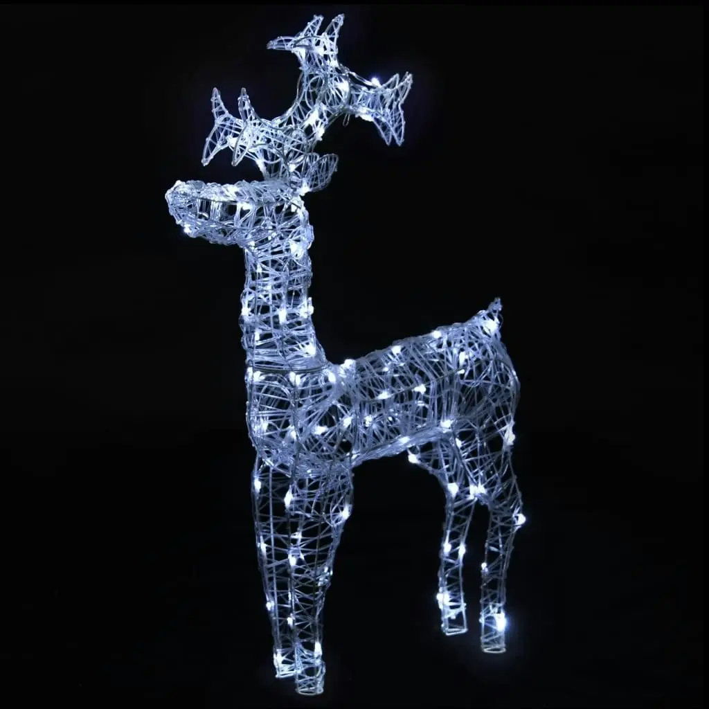 Reindeer Christmas Decorations 2 pcs 60x16x100 cm Acrylic 3154336