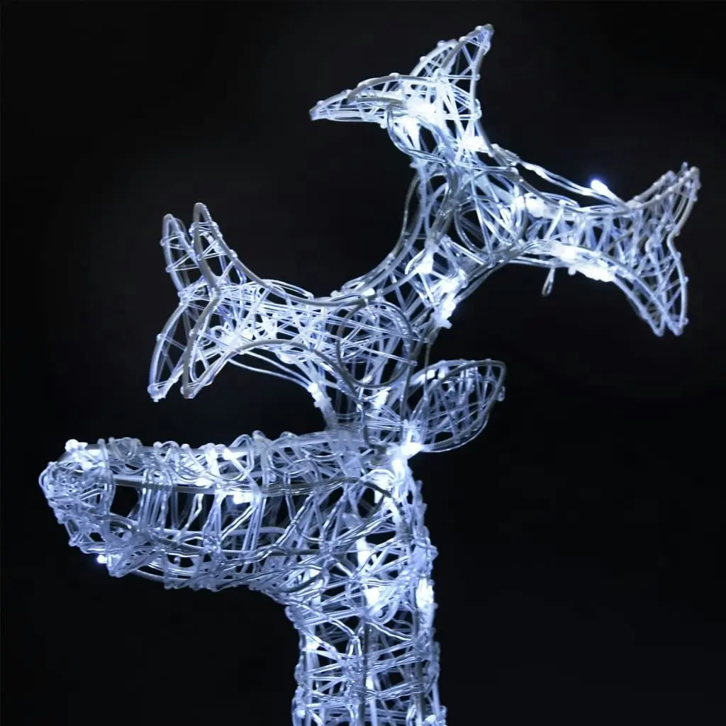 Reindeer Christmas Decorations 2 pcs 60x16x100 cm Acrylic 3154336