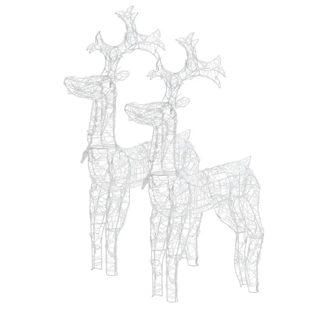 Reindeer Christmas Decorations 2 pcs 60x16x100 cm Acrylic 3154336