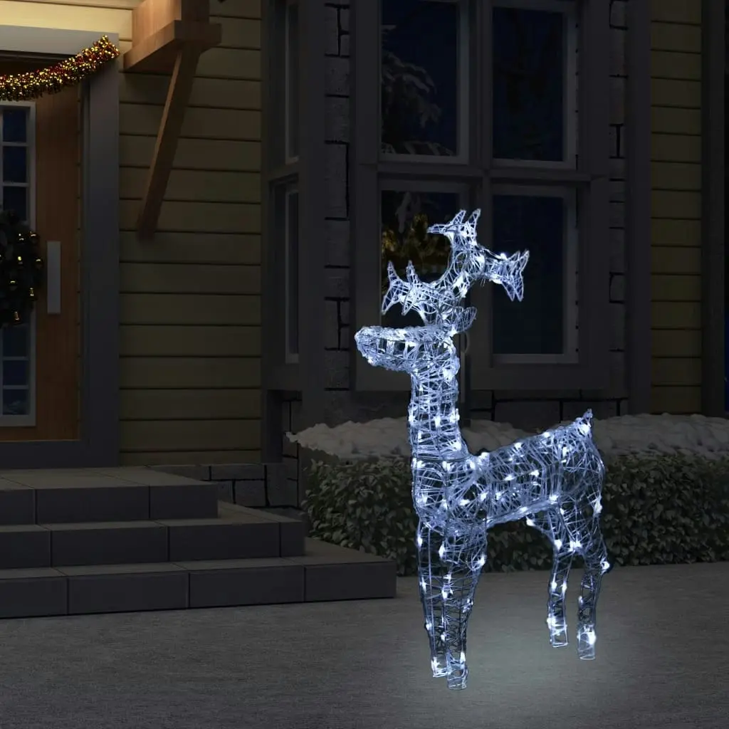 Reindeer Christmas Decoration 90 LEDs 60x16x100 cm Acrylic 289961