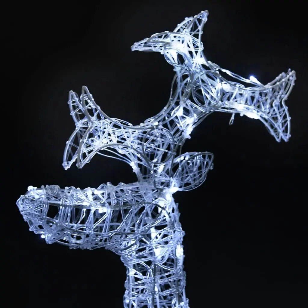 Reindeer Christmas Decoration 90 LEDs 60x16x100 cm Acrylic 289961