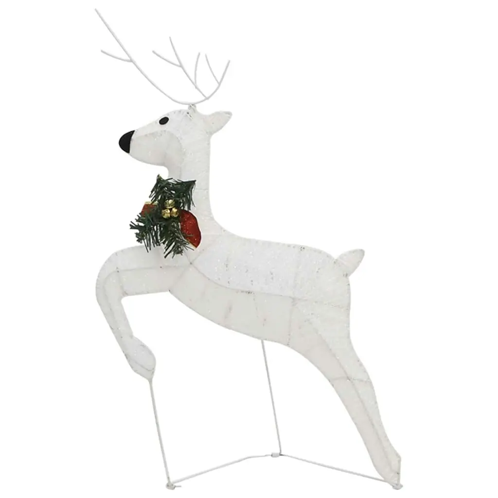 Reindeer & Sleigh Christmas Decoration 60 LEDs Outdoor White 342682