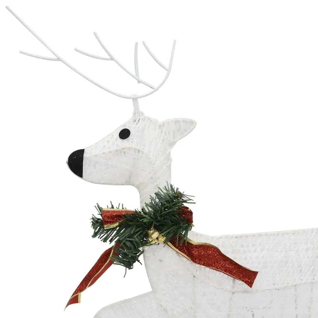 Reindeer & Sleigh Christmas Decoration 60 LEDs Outdoor White 342682