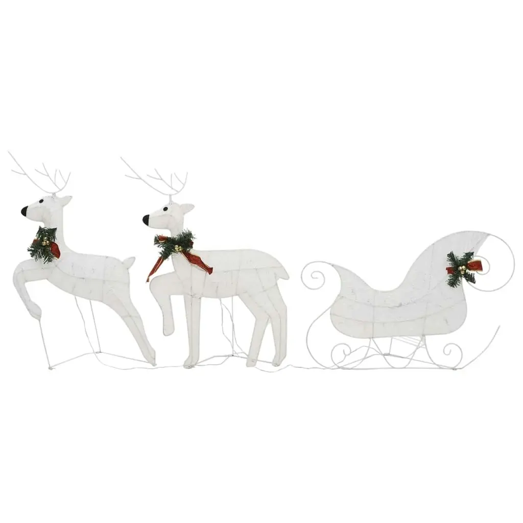 Reindeer & Sleigh Christmas Decoration 60 LEDs Outdoor White 342682