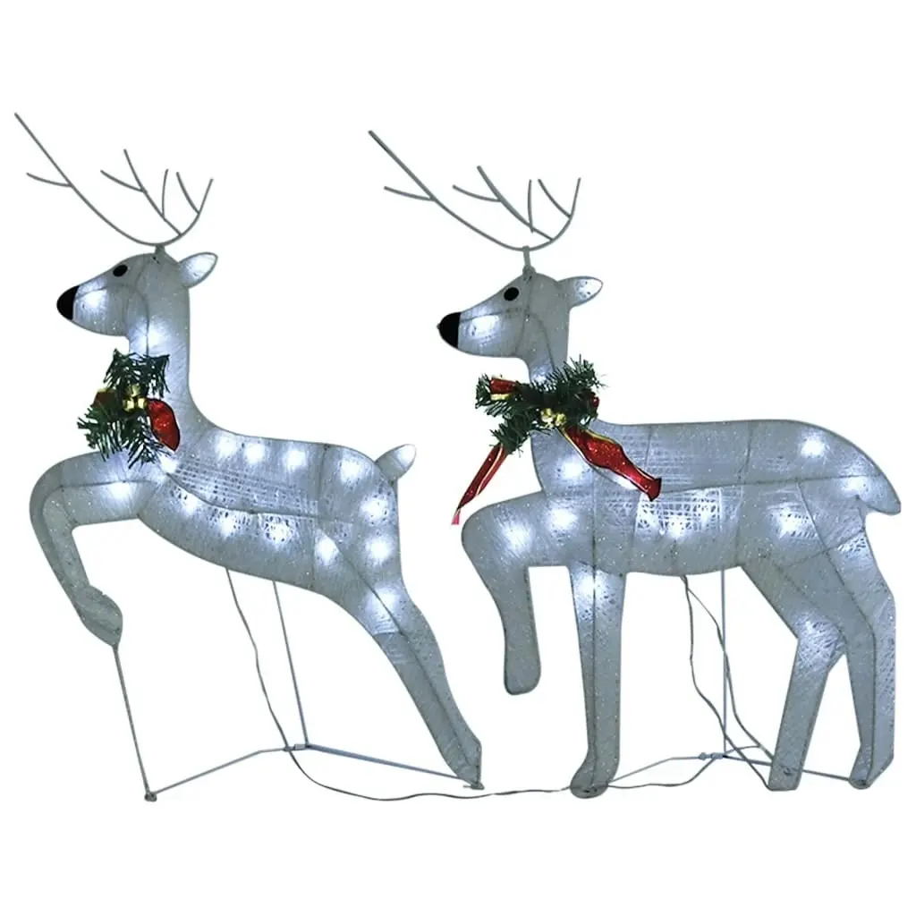 Reindeer & Sleigh Christmas Decoration 100 LEDs Outdoor White 3100429