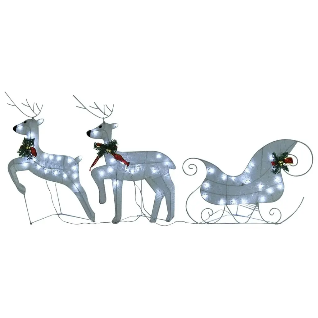 Reindeer & Sleigh Christmas Decoration 100 LEDs Outdoor White 3100429