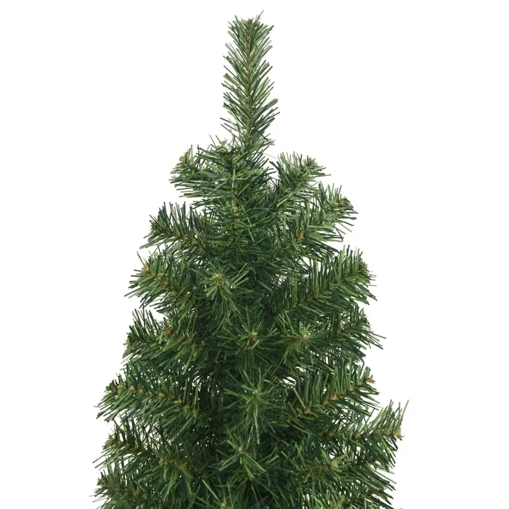 Slim Artificial Christmas Tree with Stand Green 240 cm PVC 320952