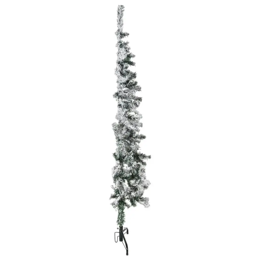 Slim Artificial Half Christmas Tree with Flocked Snow 120 cm 344604