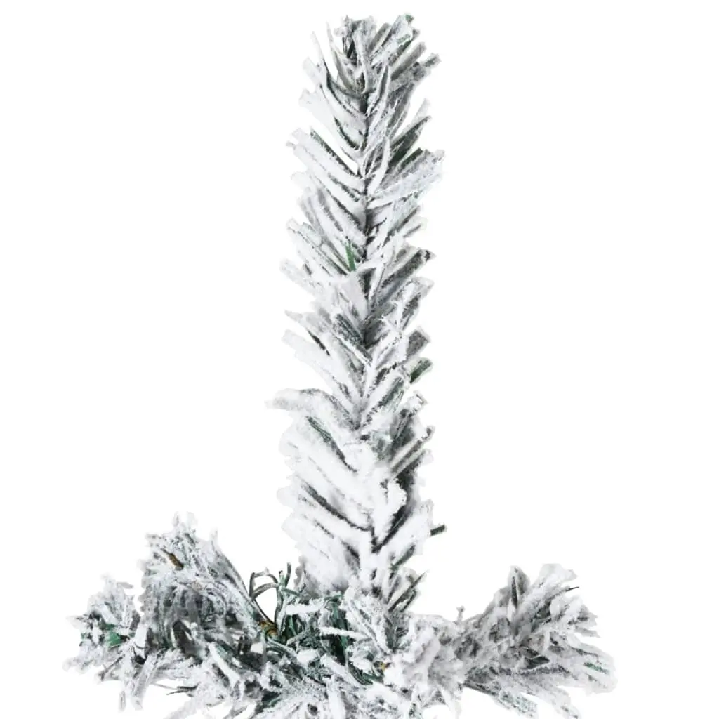 Slim Artificial Half Christmas Tree with Flocked Snow 120 cm 344604