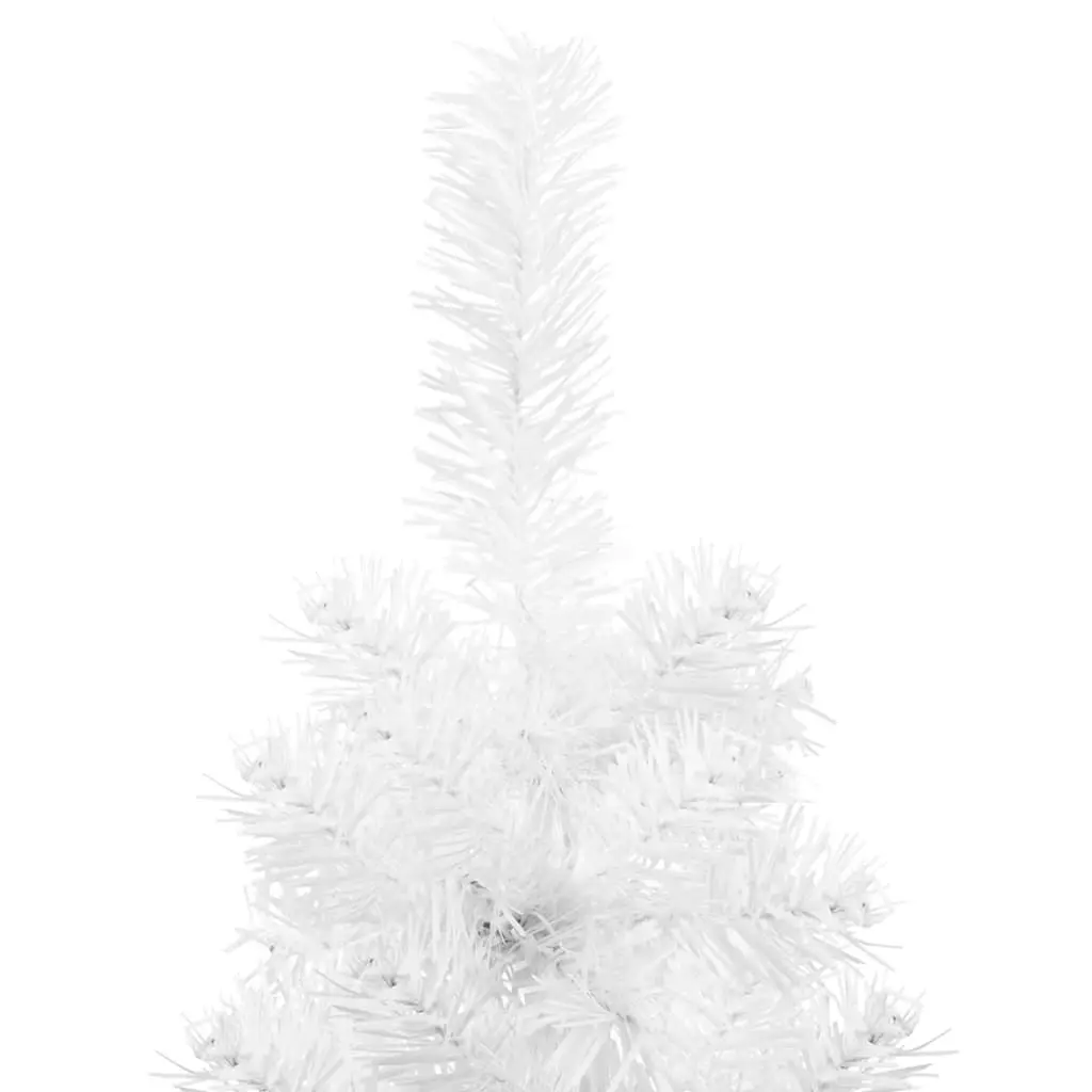 Slim Artificial Half Christmas Tree with Stand White 180 cm 344566