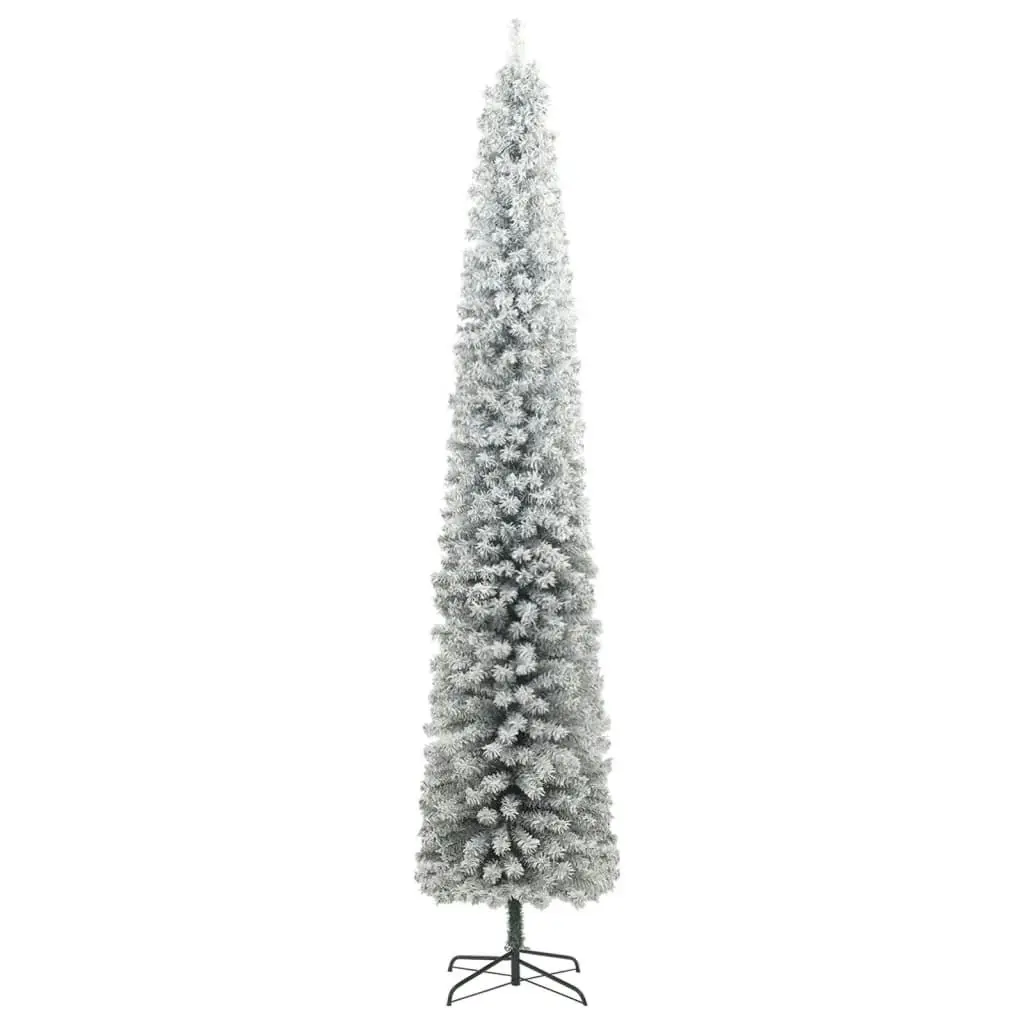 Slim Christmas Tree 300 LEDs & Flocked Snow 300 cm 3210206