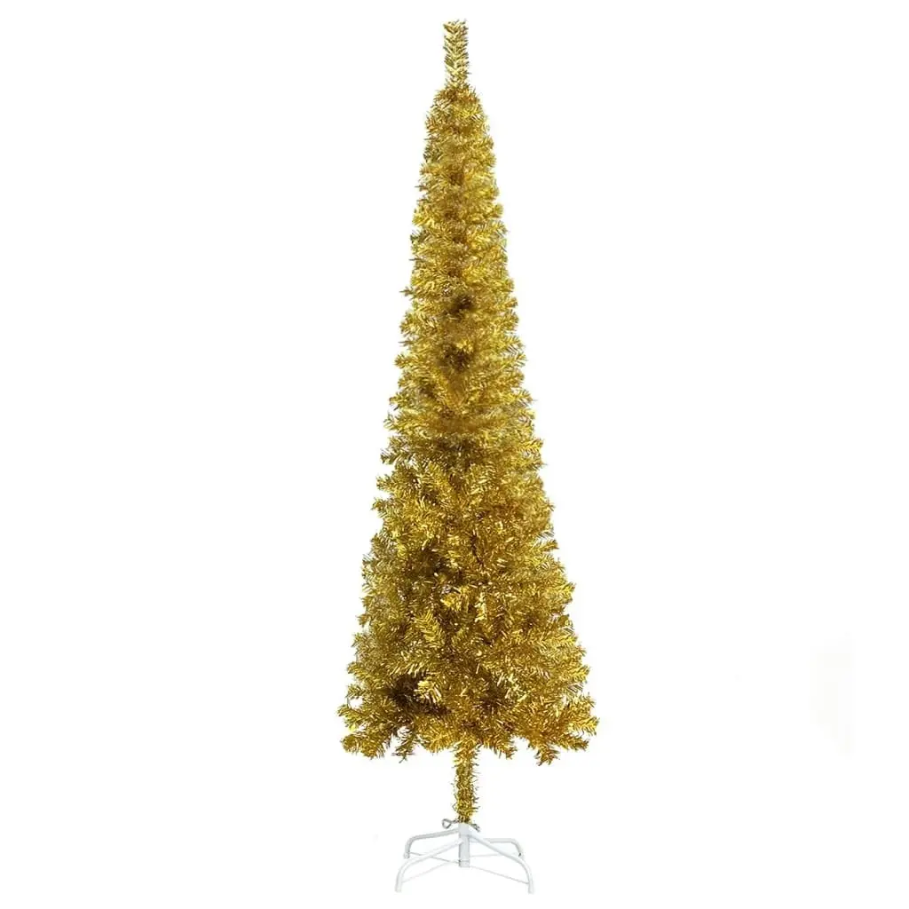 Slim Christmas Tree Gold 150 cm 329233